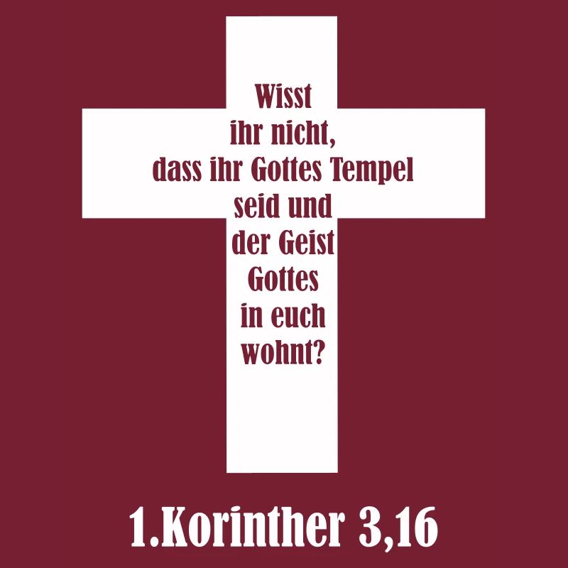 Kreuzzitat Korinther 3:16 - Geist in euch