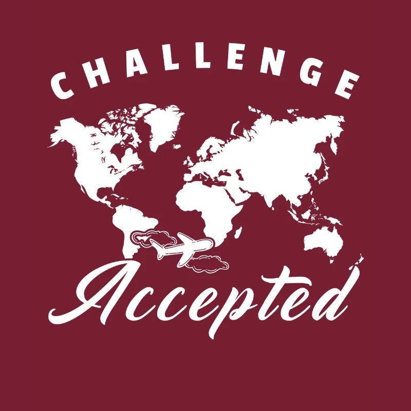 Challenge Accepted Gift World Map World Tour