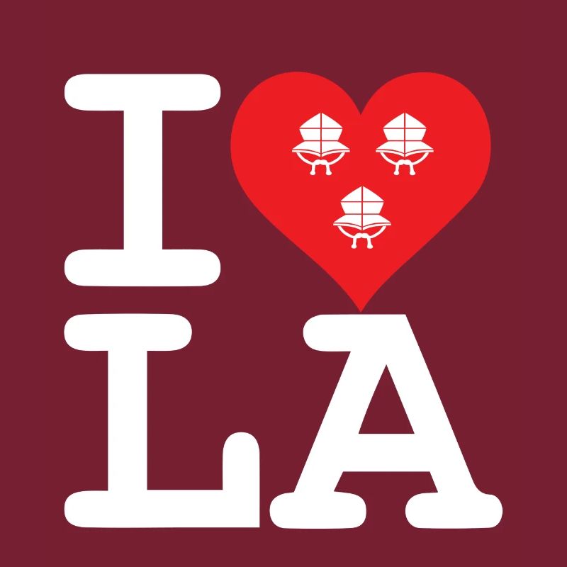 I Love LA! weiss mit Bändern