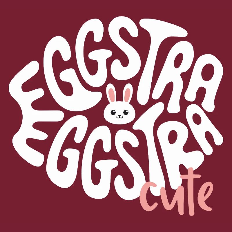 Eggstra cute bunny cute Easter bunny egg hunt