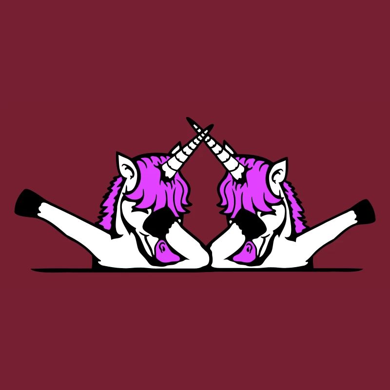 2 Einhörner Dabbing Dab Tanz Party Pose Geste Team