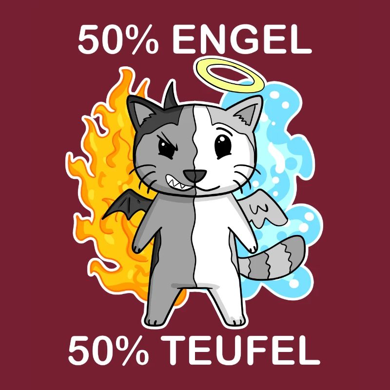 Katze Engel und Teufel