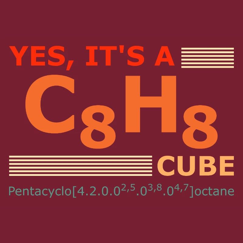 C8H8 Cubane – Yes it's a Cube retro Chemie