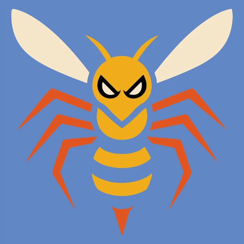 Angry Hornet – angular insect graphic