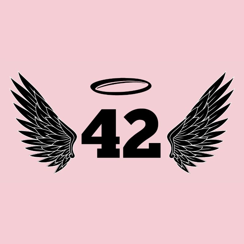 Numéro 42 ange - 42e anniversaire ailes