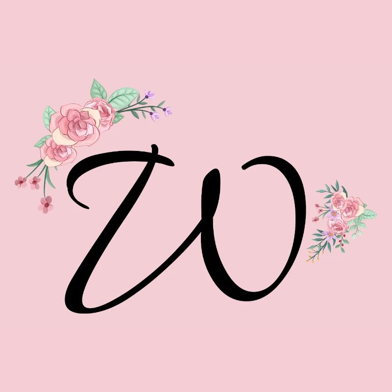 Lettre w fleurs