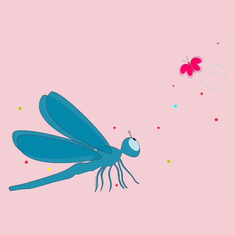La libellule et le papillon