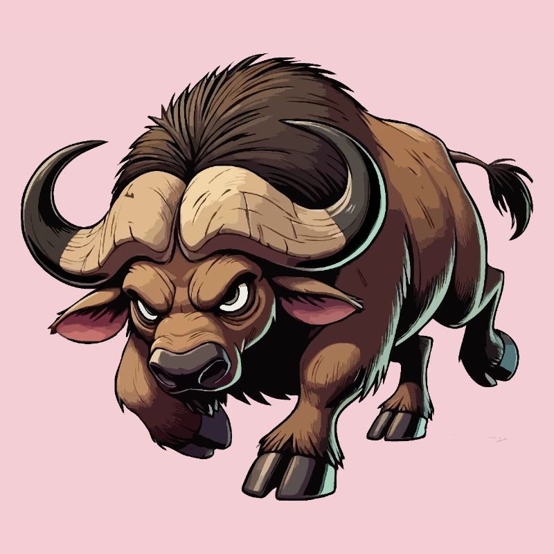 Buffle du Cap féroce