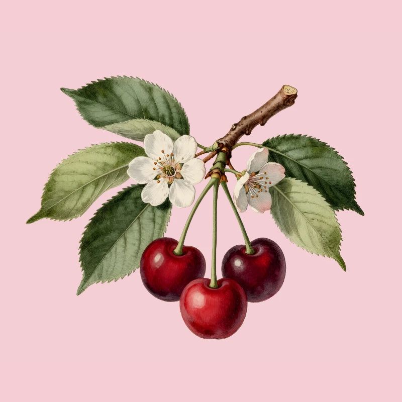Kirsch- und botanische Blumengravur