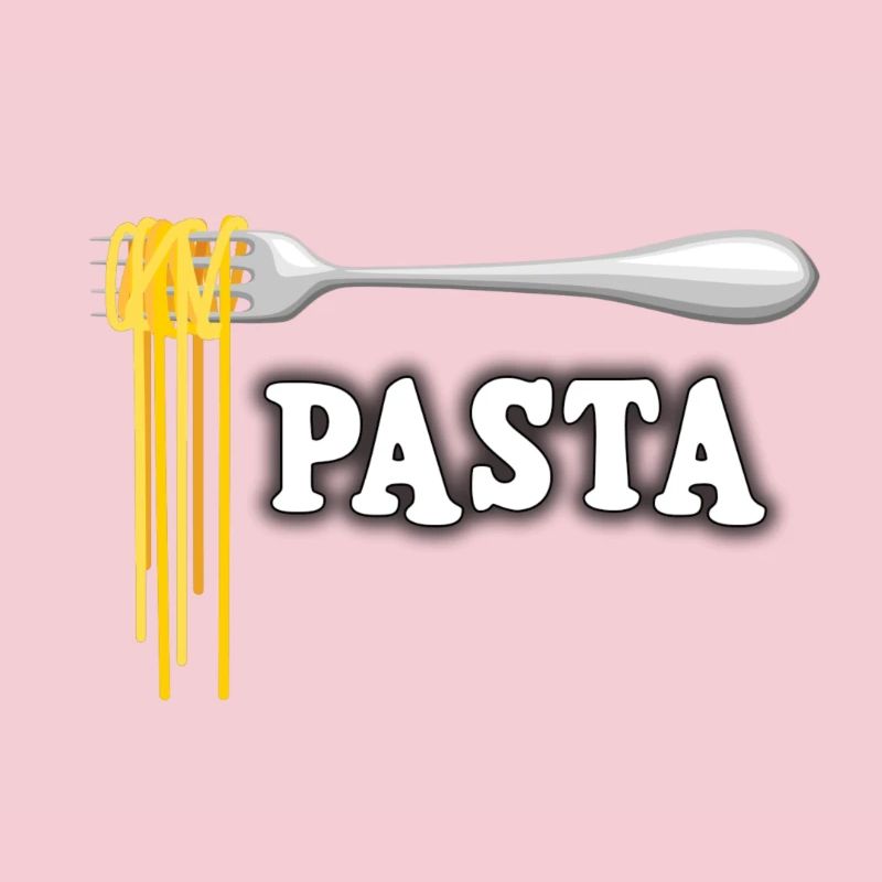 Illustration von Spaghetti mit Gabel