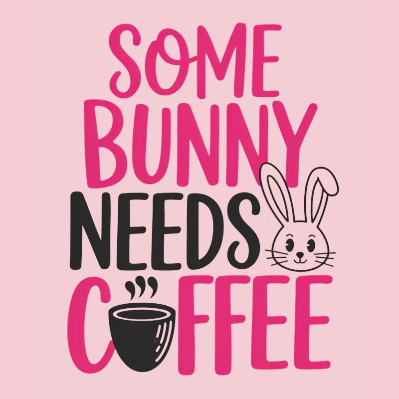 Funny Easter Bunny Coffee Design