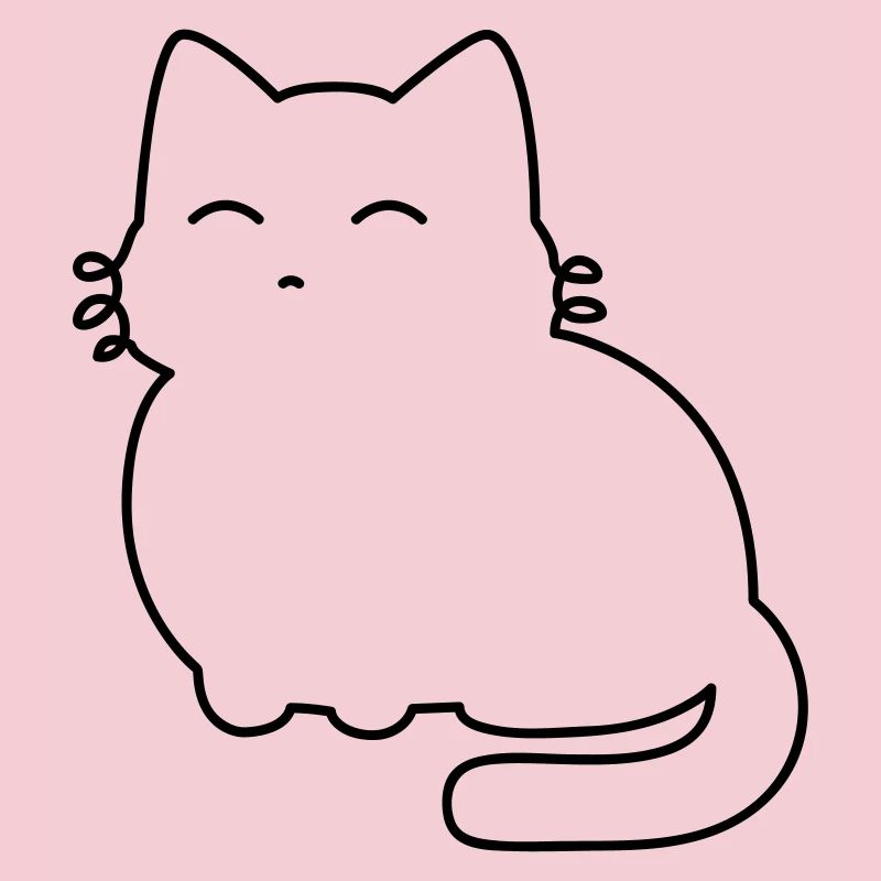 Cat Simple Minimalism Minimal Design Style