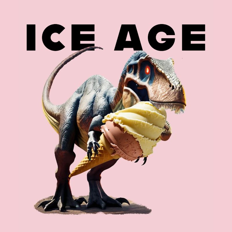 Eiszeit mit Dinosaurier