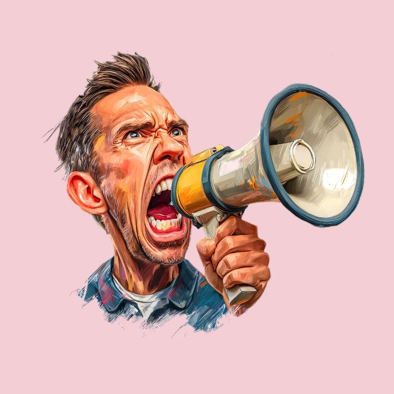 Megafon Ausbruch vom Schiri oder Marktschreier