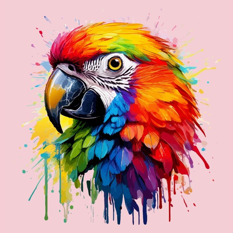 Colorful Paradise Parrot Splash