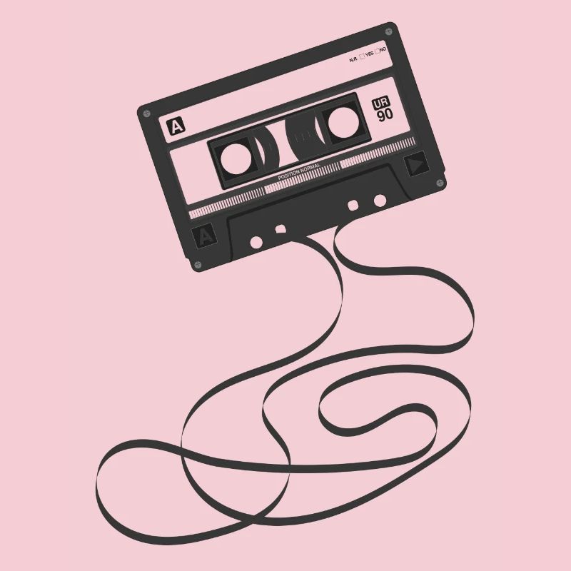 Kassette schwarz - 80s