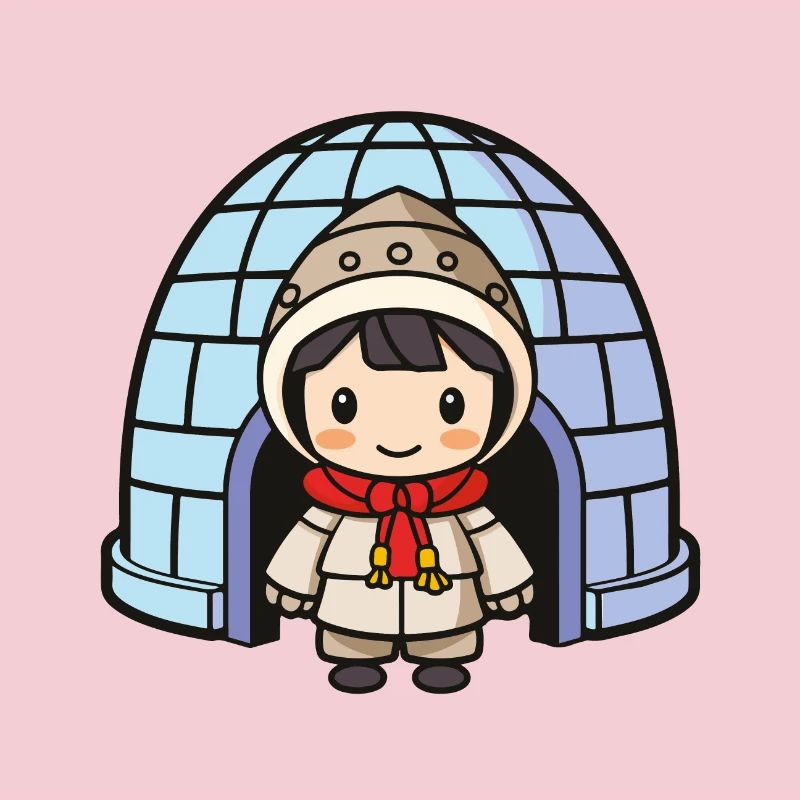 iglu eskimo mädchen