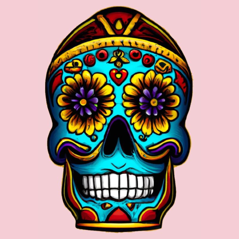 Skull Mexican Style, Día de Muertos