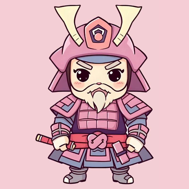 Angry Medieval Warrior with Pink Armor