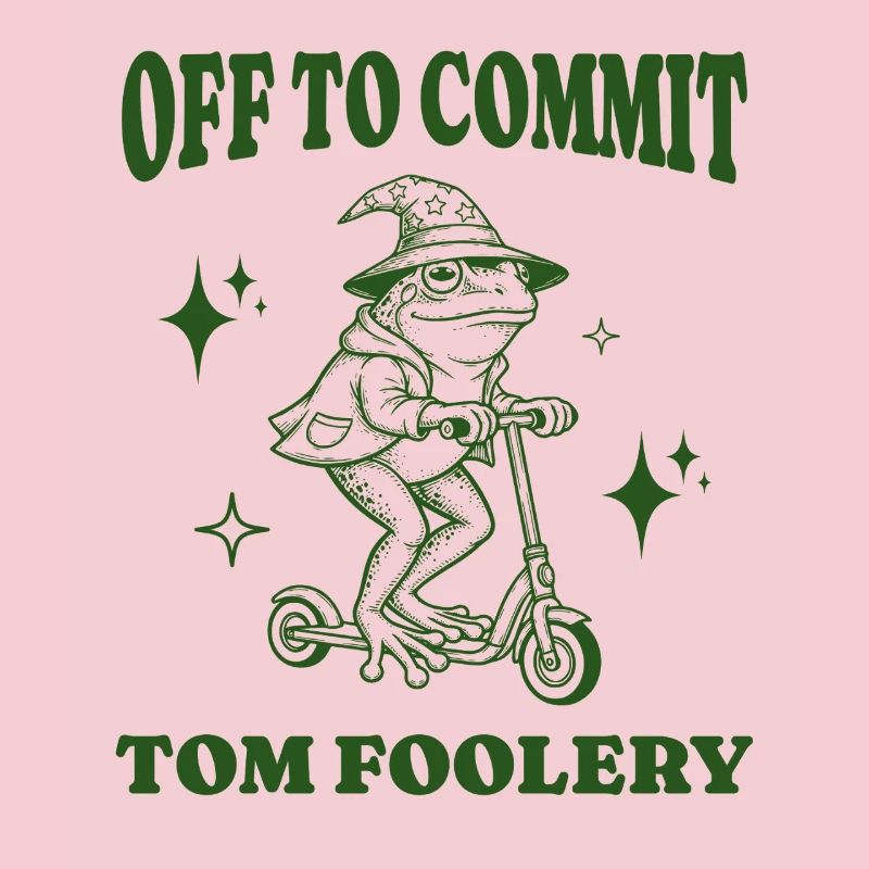 Off To Commit Tom Foolery Drôle Grenouille Illustration