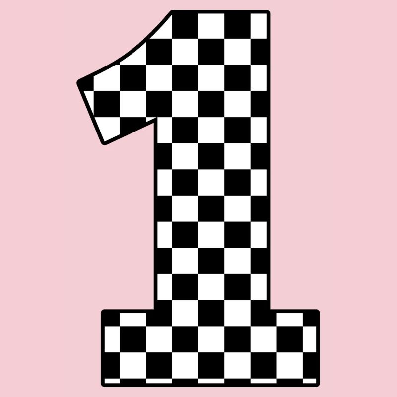 Number 1 checkered
