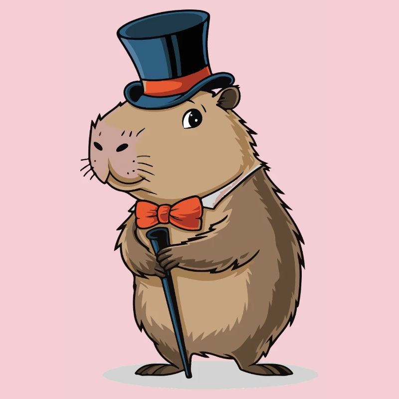 capybara dressed in a dapper suit