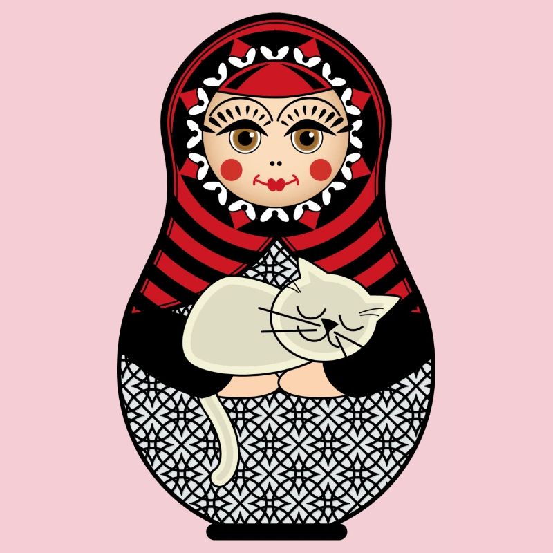 Matryoshka matryoshka poupée russe chat