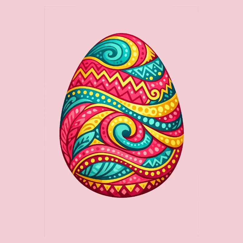 Colorful spiral Easter egg