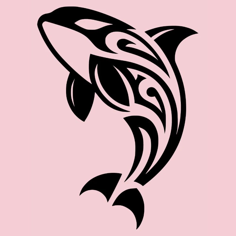Springender Orca Tattoo Style
