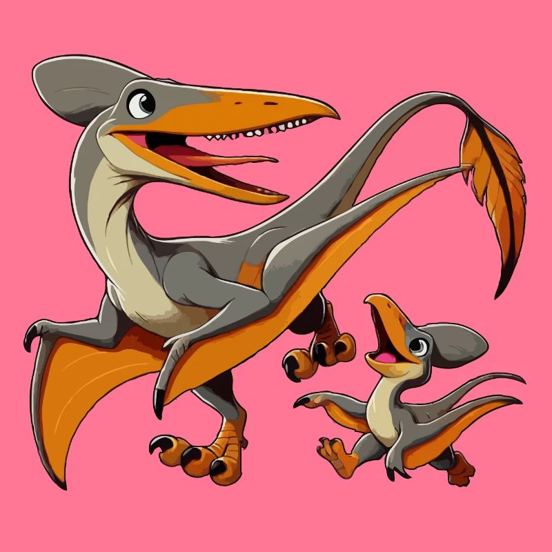 Ptéranodon mère et enfant
