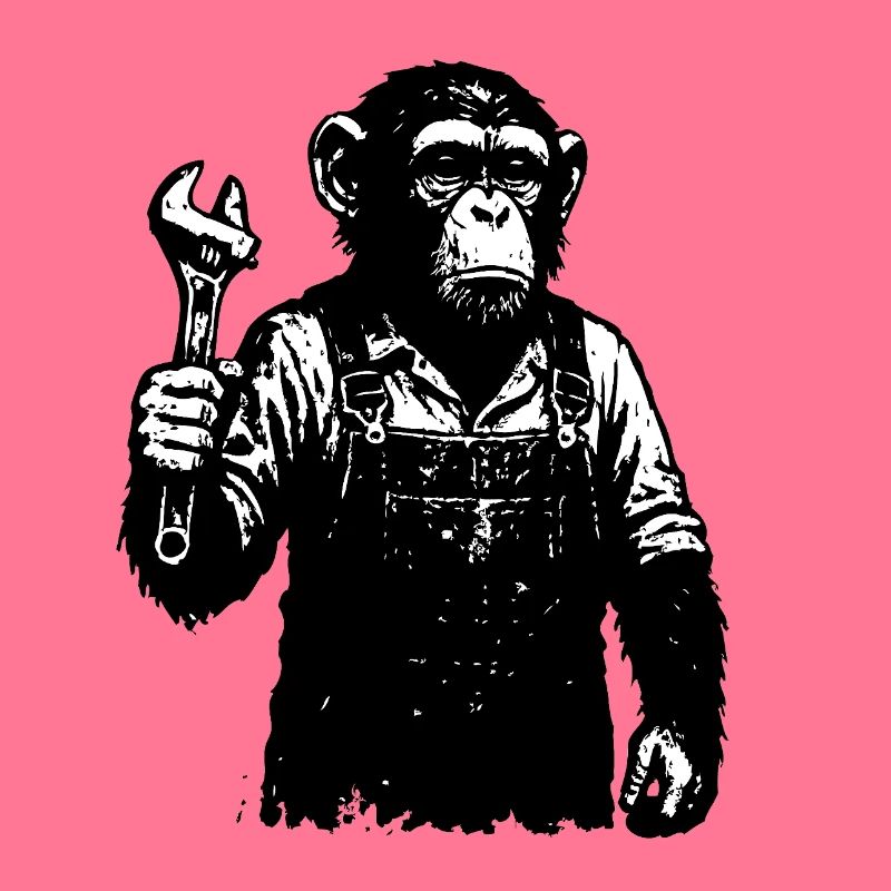 Tag der Arbeit Affen Arbeiter