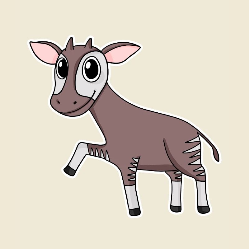 Okapi Waldgiraffe motiv