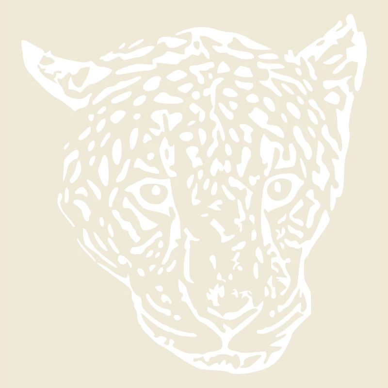 tête de léopard blanc