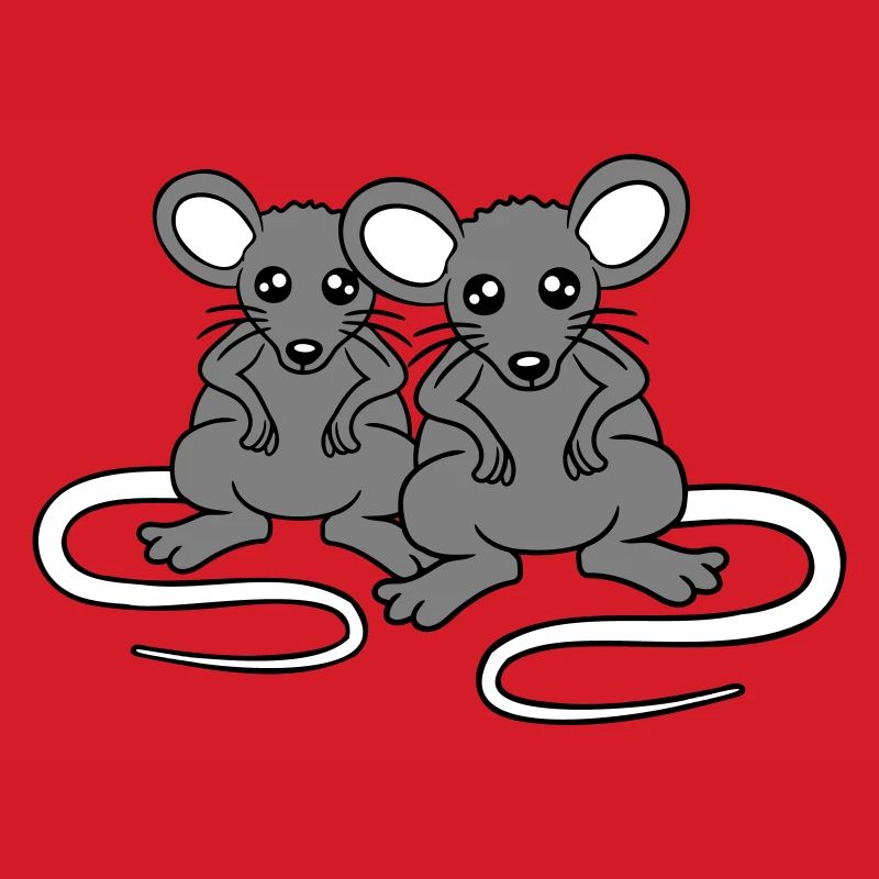 Zwei Böse Mäuse Wütend Frustriert Sauer Aggressiv