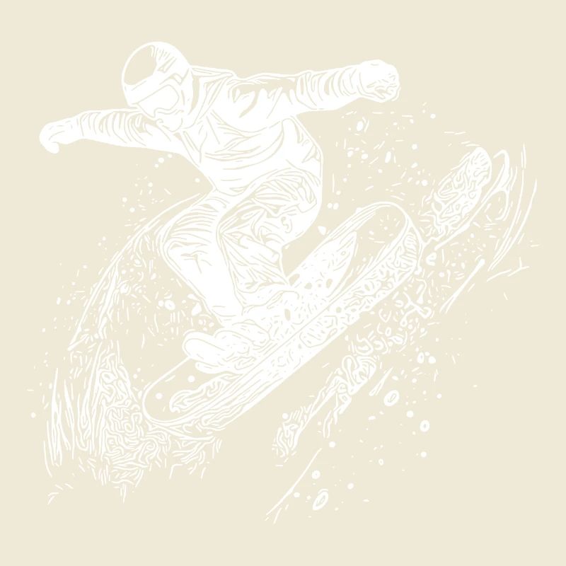 Deep Snow Snowboard Move Ride Jump Style