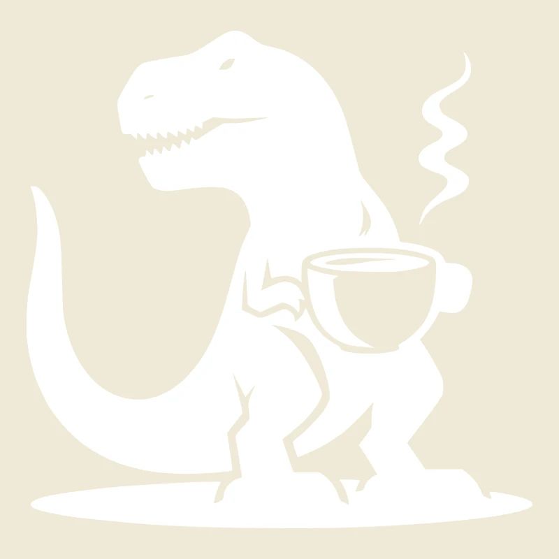 T-Rex avec tasse à café Evil Caffeine Dinosaur