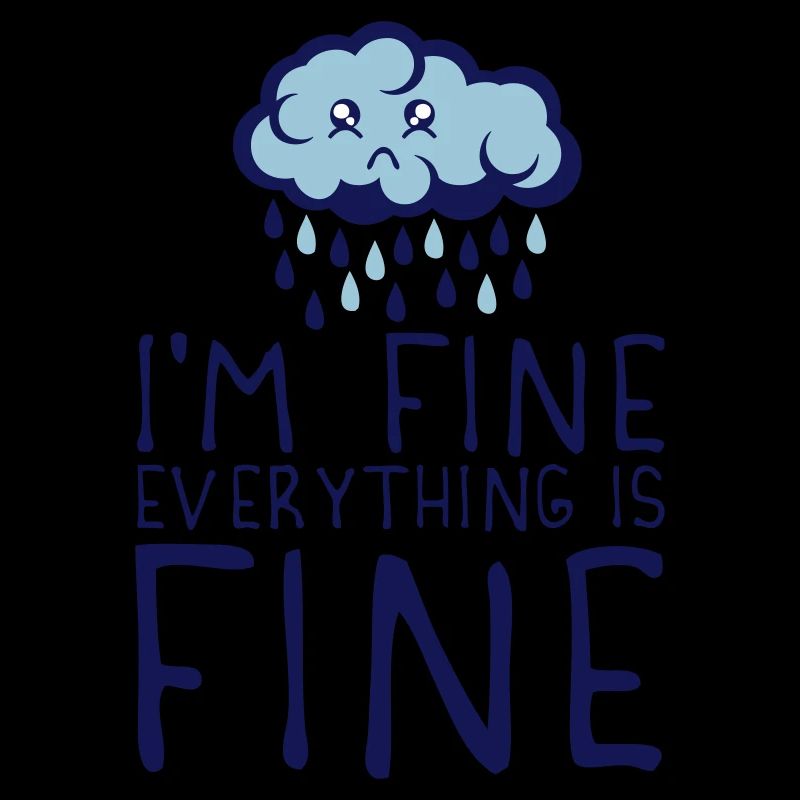 citation nuage i am fine everything triste deprime