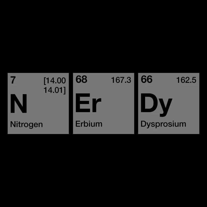 Nerdy Periodensystem Wort