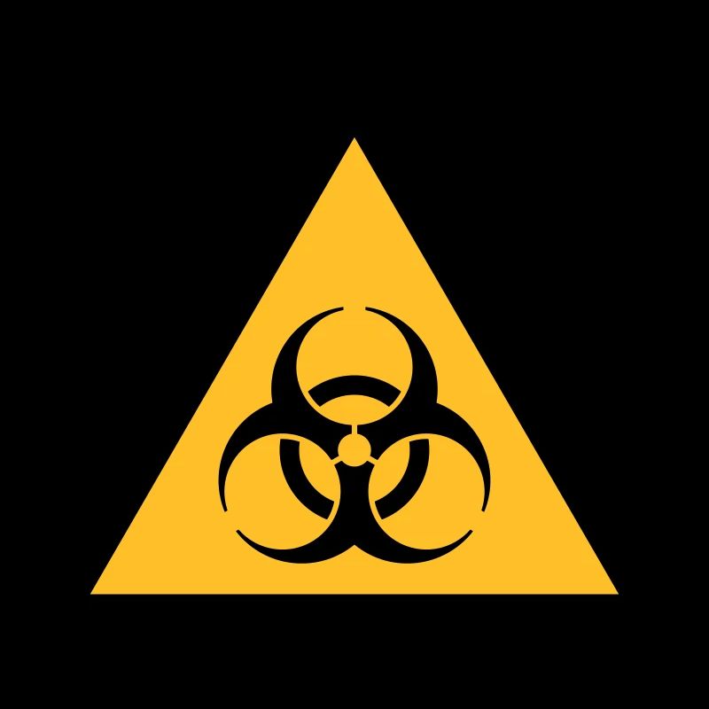 Gefahrensymbol - Biohazard (2-farbig)
