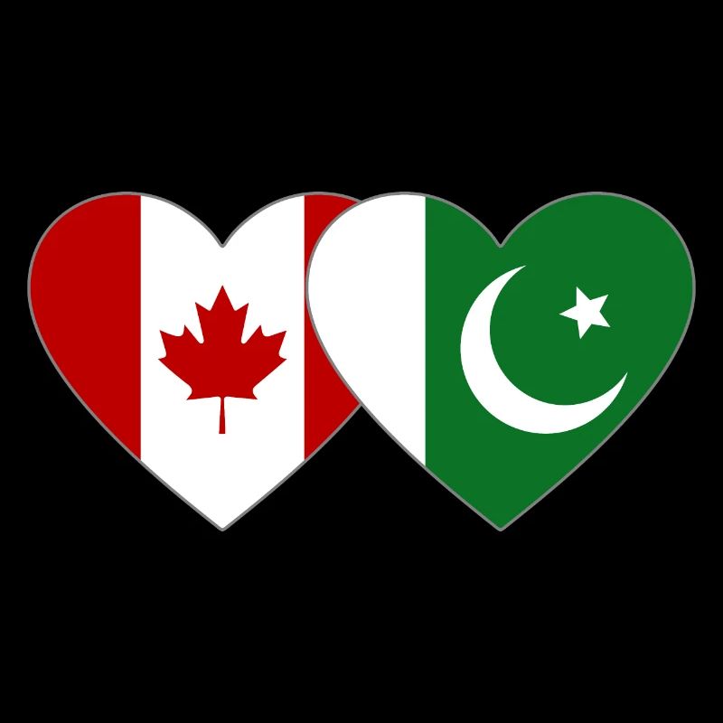 Coeur de drapeau du Canada Pakistan