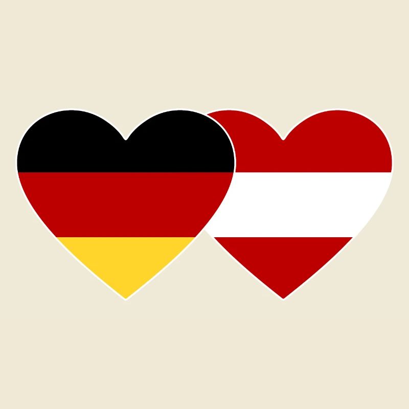 Germany Austria Flag Heart