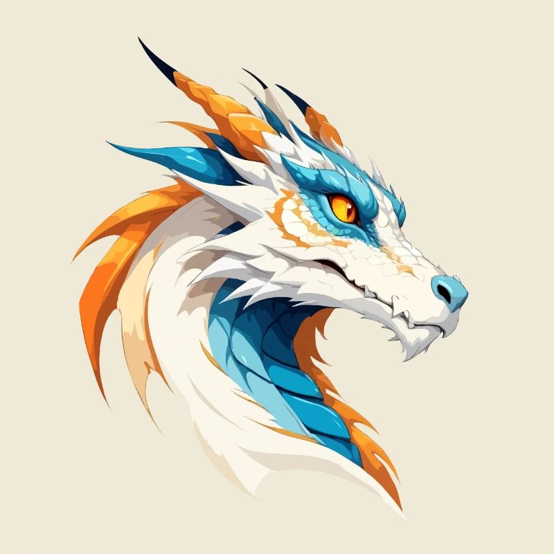 Drachen-Vektor-Kunst mit lebendigen Farben Illustration
