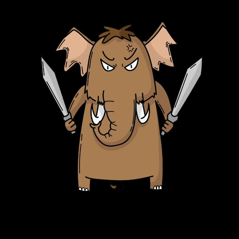 Mammoth with sword