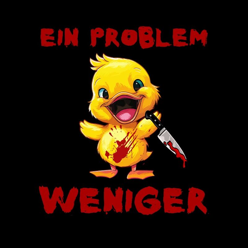 Ein Problem weniger - Ente mit Messer Halloween