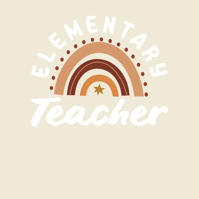 Enseignant d’école primaire conception arc-en-ciel rétro