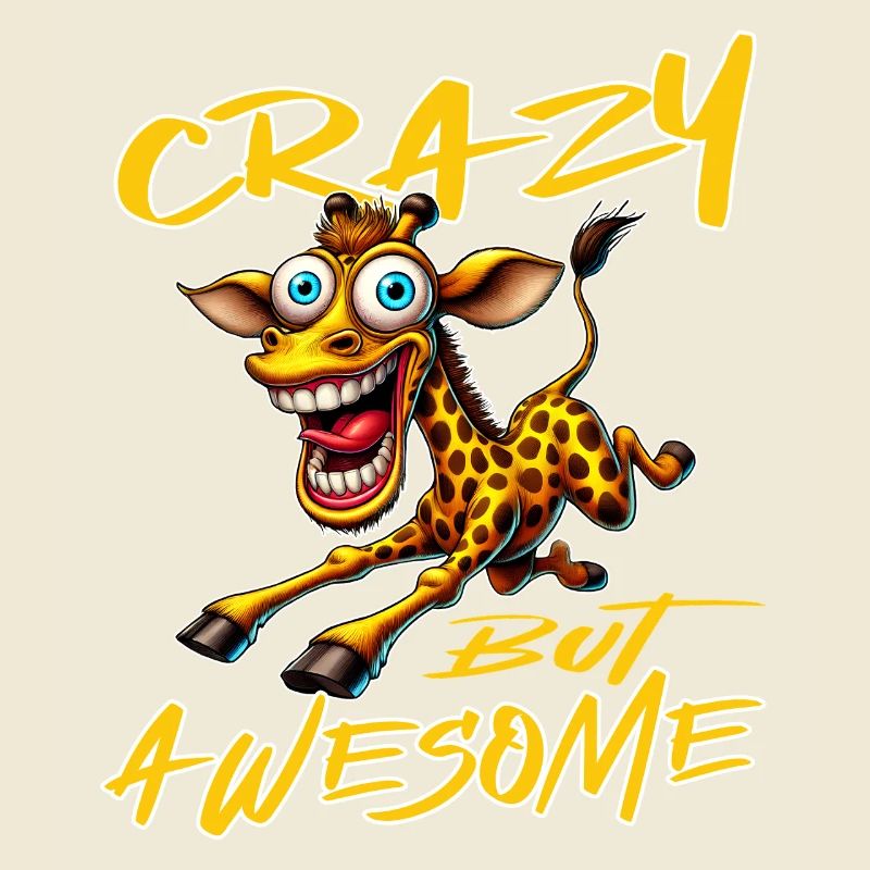 Crazy but Awesome Giraffe Comic Stil