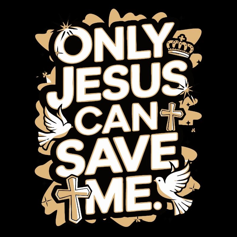 Only Jesus can save me christliches Design
