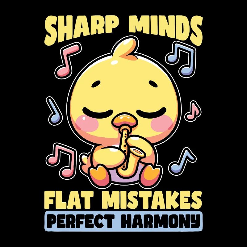 Music Teacher Sharp Minds Flat Mistakes Educator