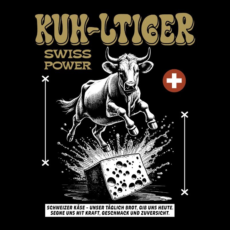 Chemise Swiss Cheese : Vache, Puissance & Explosion de Fromage
