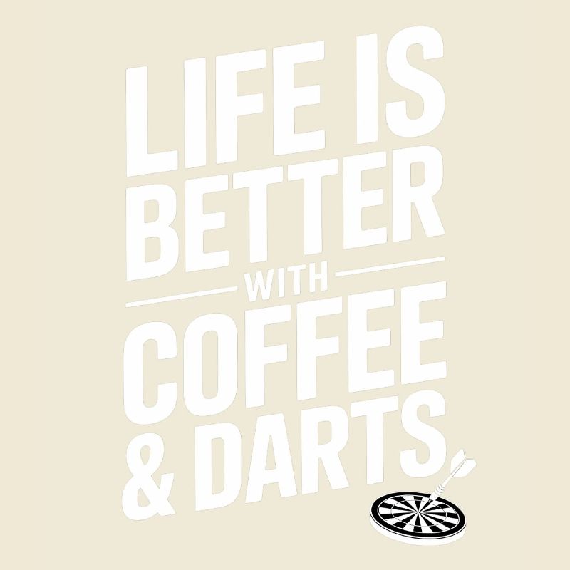 Café et fléchettes Dire joueur de fléchettes